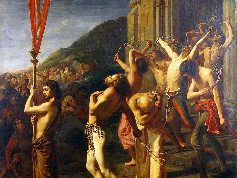 1823-Pierre Grivolas - I flagellanti nel XIV secolo